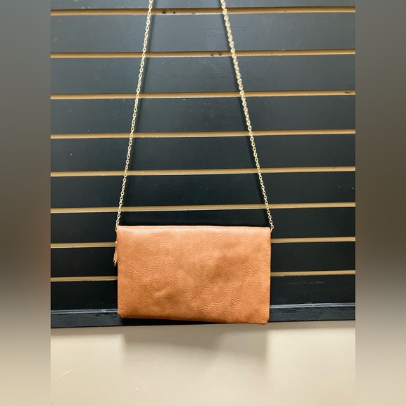Elegant Tan Leather Clutch - Picture 4 of 5